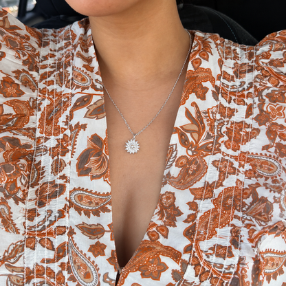 Stressy protea necklace lifestyle image