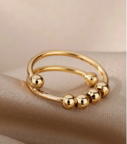 Stressy™ Anxiety Beads Ring Adjustable Fidget Ring for Stress Relief