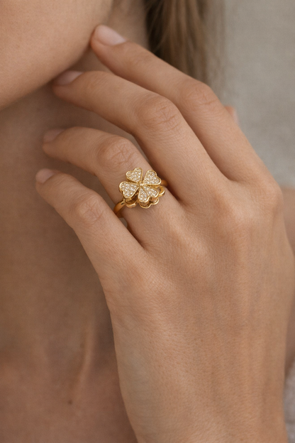 Stressy™ Anxiety Flower Ring – Adjustable Fidget Ring for Stress Relief